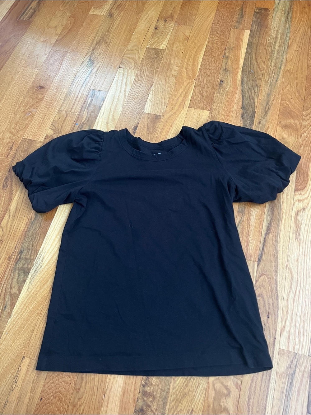 Classic Black Puff-Sleeve Top - Women